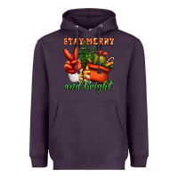 Plum stay merry and bright peace hand Heavyweight Hoodie - Jasminsmagicworld