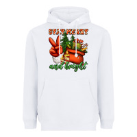 White stay merry and bright peace hand Heavyweight Hoodie - Jasminsmagicworld