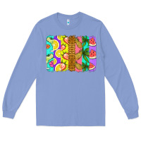 Colony Blue summer brushstroke Long Sleeve Tee - Jasminsmagicworld