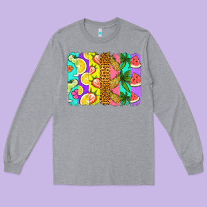 Summer Brushstroke Long Sleeve Tee Designed By Jasminsmagicworld