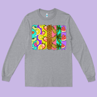 Summer Brushstroke Long Sleeve Tee Designed By Jasminsmagicworld