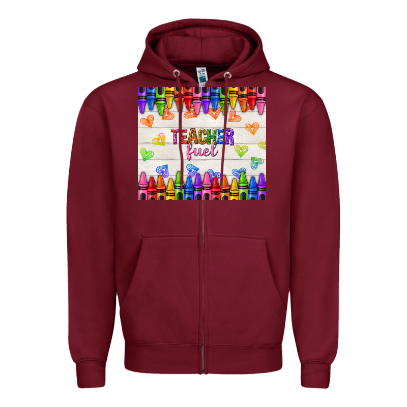 Teacher Fuel Zipper Hoodie by NancyCooperArtShop | Teevron