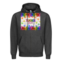 Charcoal Heather teacher fuel Zipper Hoodie - NancyCooperArtShop