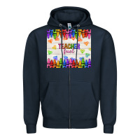 Navy teacher fuel Zipper Hoodie - NancyCooperArtShop