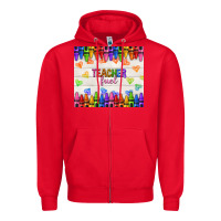 Red teacher fuel Zipper Hoodie - NancyCooperArtShop