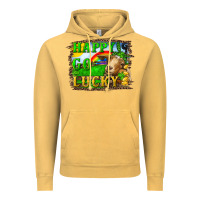 Vintage Mustard happy go lucky goat Vintage Hoodie - RanaPortraitStore