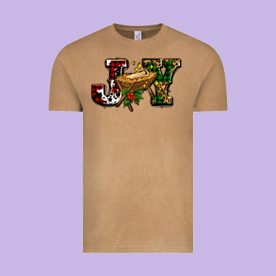 Joy With Baby Jesus Ado Vintage Tee Designed By Adodesignshop