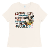 Bone living life somewhere between jesus take the wheel Ladies Tee - Zillion Design Studio
