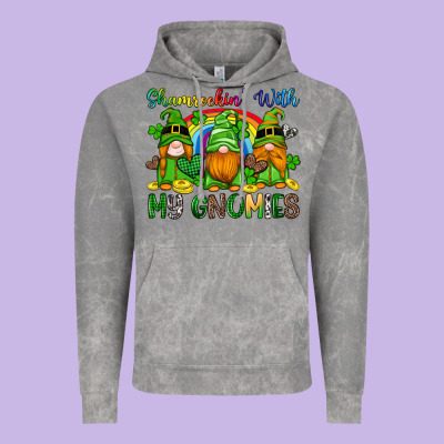 Shamrockin With My Gnomies Vintage Hoodie Designed By Artiststas