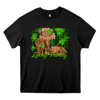 Black st patrick's day lucky cow family Heavy Core Tee - RanaPortraitStore