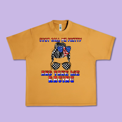 Just Call Me Pretty And Take Me Racing Urban Heavy Tee Designed By Jahusdesignshop