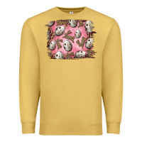 Antique Gold Easter Quail Eggs And Leopard Bunny Premium Sweatshirt - RanaPortraitStore