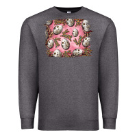 Charcoal Heather Easter Quail Eggs And Leopard Bunny Premium Sweatshirt - RanaPortraitStore