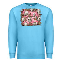 Ocean Blue Easter Quail Eggs And Leopard Bunny Premium Sweatshirt - RanaPortraitStore