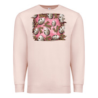 Pale Pink Easter Quail Eggs And Leopard Bunny Premium Sweatshirt - RanaPortraitStore