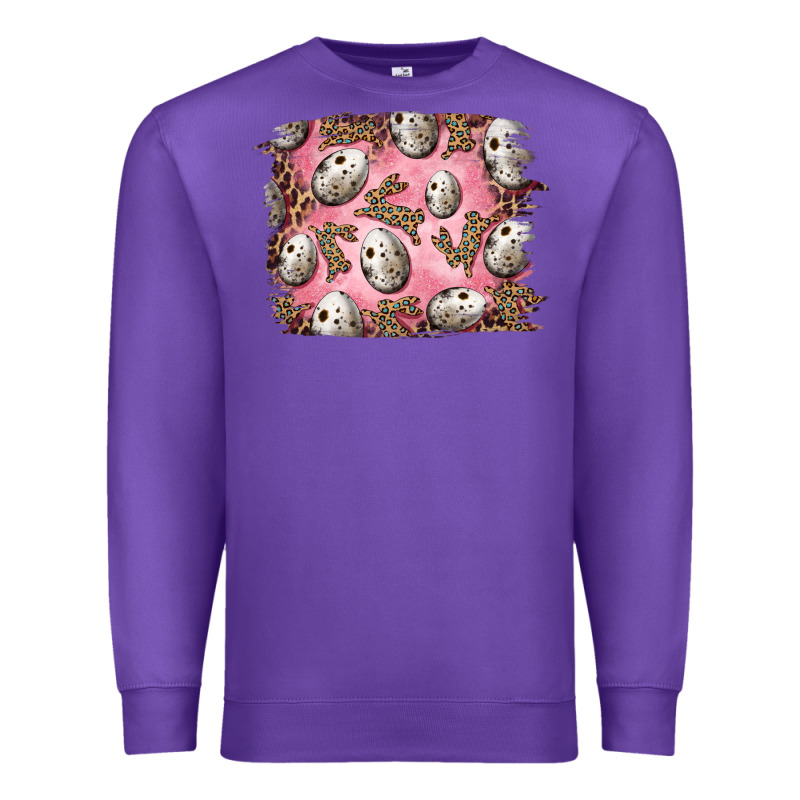 Easter Quail Eggs And Leopard Bunny Premium Sweatshirt by RanaPortraitStore | Teevron