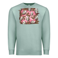 Seafoam Easter Quail Eggs And Leopard Bunny Premium Sweatshirt - RanaPortraitStore