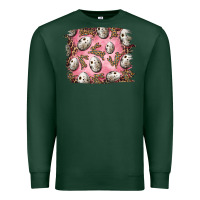Sports Green Easter Quail Eggs And Leopard Bunny Premium Sweatshirt - RanaPortraitStore