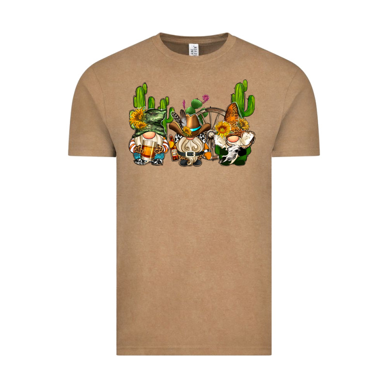 Western Gnomes With Cactus Vintage Tee by AdoDesignShop | Teevron