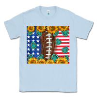 Dusty Blue American football and america Classic Tee - NancyCooperArtShop
