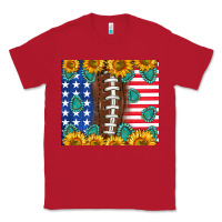Red American football and america Classic Tee - NancyCooperArtShop