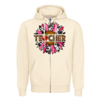 Sandshell western teacher sunflower Zipper Hoodie - NancyCooperArtShop
