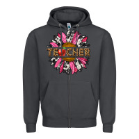 Smoke western teacher sunflower Zipper Hoodie - NancyCooperArtShop