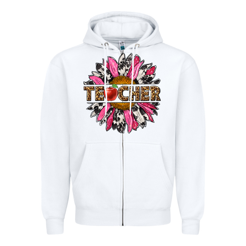 Western Teacher Sunflower Zipper Hoodie by NancyCooperArtShop | Teevron