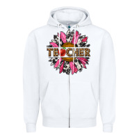 White western teacher sunflower Zipper Hoodie - NancyCooperArtShop