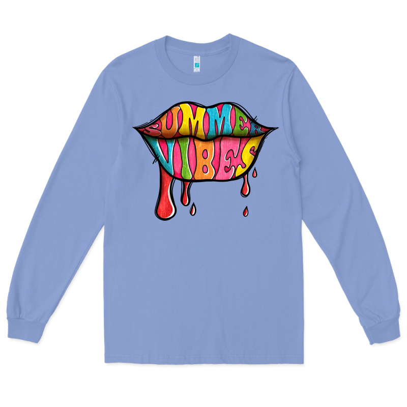 Summer Vibes Lips Long Sleeve Tee by Jasminsmagicworld | Teevron