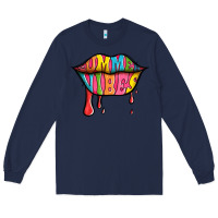 Navy summer vibes lips Long Sleeve Tee - Jasminsmagicworld