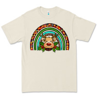 Reindeer Rainbow Christmas Premium Tee | Teevron