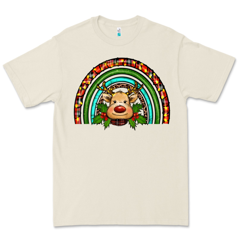 Reindeer Rainbow Christmas Premium Tee by RanaPortraitStore | Teevron