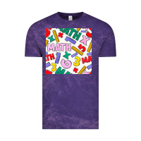 Cloud Purple math seamless pattern Vintage Tee - BundleAndBundleShop