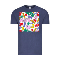 Vintage Denim math seamless pattern Vintage Tee - BundleAndBundleShop
