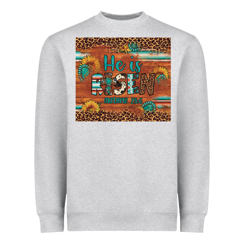 He Is Risen Gemstone Sunflower Leopard Heavyweight Sweatshirt by Artiststas | Teevron