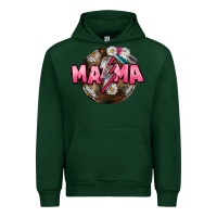 Forest Green Mama lightning bolt Mother's Day Urban Hoodie - CowGirlArtShop
