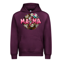 Mauve Wine Mama lightning bolt Mother's Day Urban Hoodie - CowGirlArtShop