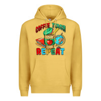 Antique Gold coffee teach repeat Premium Hoodie - NancyCooperArtShop