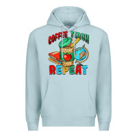 Blue Mist coffee teach repeat Premium Hoodie - NancyCooperArtShop