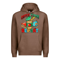 Chestnut coffee teach repeat Premium Hoodie - NancyCooperArtShop