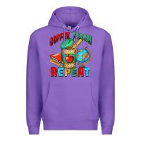 Purple coffee teach repeat Premium Hoodie - NancyCooperArtShop