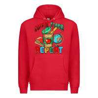 Red coffee teach repeat Premium Hoodie - NancyCooperArtShop