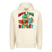 Sandshell coffee teach repeat Premium Hoodie - NancyCooperArtShop