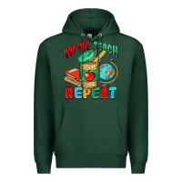 Sports Green coffee teach repeat Premium Hoodie - NancyCooperArtShop