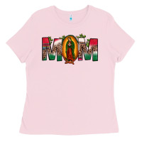 Bubblegum Pink mexican flag our lady of guadalupe mom leopard Ladies Tee - JahusDesignShop
