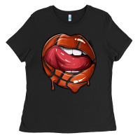 Black sports lips basketball Ladies Tee - texasbilliewilder
