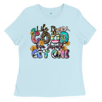 Baby Blue life is good you should get one Ladies Tee - Zillion Design Studio
