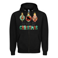 Black howdy christmas Zipper Hoodie - MaliasSmallBusiness