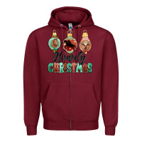 Burgundy howdy christmas Zipper Hoodie - MaliasSmallBusiness